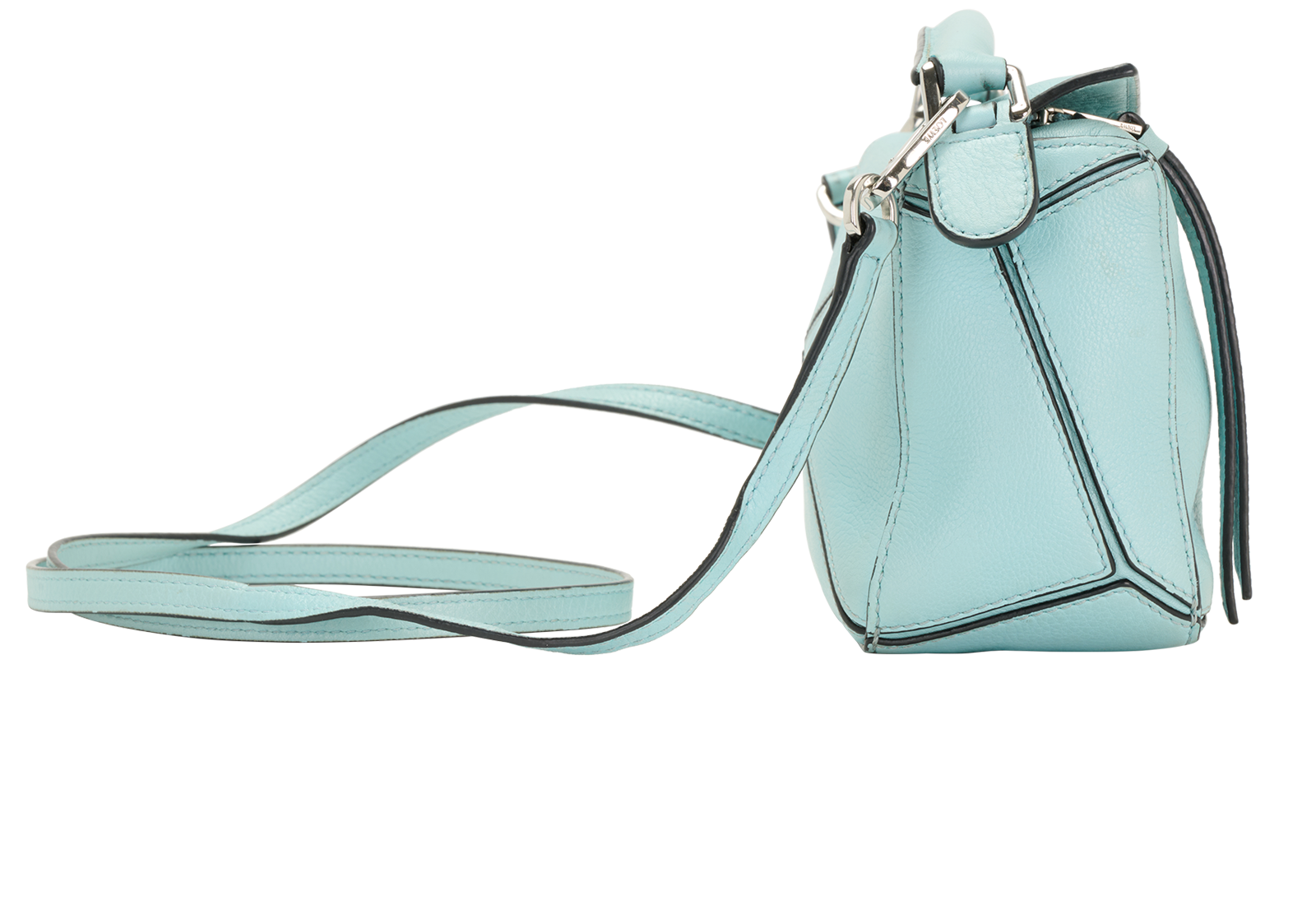 Mini Puzzle, &pound;1,100, Handbags, Blue, Leather, Side view